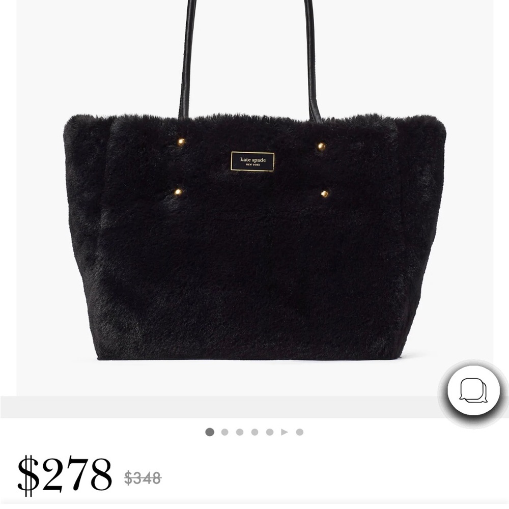 Lavish faux fur Kate Spade Everything tote.